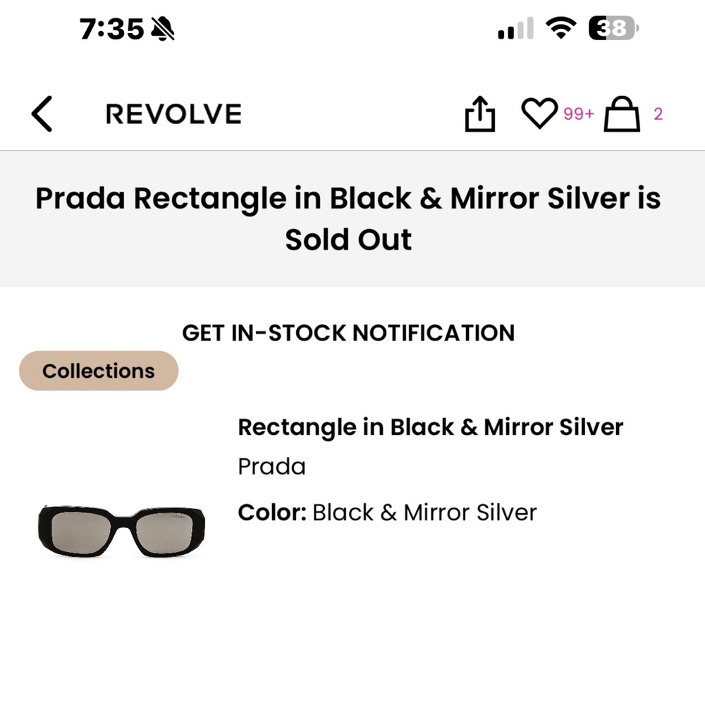 Prada Rectangle Sunglasses - image 6